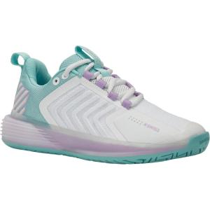 imageKSwiss Womens Ultrashot 3 Grass Tennis ShoeBrilliant WhiteAngel BlueSheer Lilac