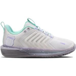 imageKSwiss Womens Ultrashot 3 Grass Tennis ShoeNimbus CloudLilac GrayNeon Purple