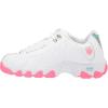 imageKSwiss Womens ST329 CMF Sneaker Wide Tennis Walking Leather ShoesWhiteFluo PinkBlue TurquoiseGel