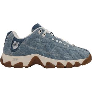 imageKSwiss Womens ST329 CMF Sneaker Wide Tennis Walking Leather ShoesBlue AcidWash Denim