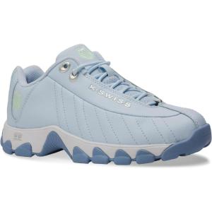 imageKSwiss Womens ST329 CMF Sneaker Wide Tennis Walking Leather ShoesIce WaterWhiteForever BlueParadise Green