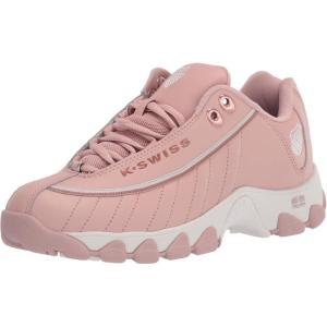 imageKSwiss Womens ST329 CMF Sneaker Wide Tennis Walking Leather ShoesMisty RoseRose GoldTape