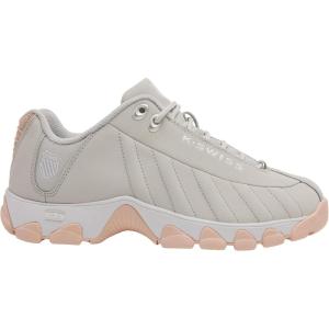 imageKSwiss Womens ST329 CMF Sneaker Wide Tennis Walking Leather ShoesOyster MushroomCameo RoseWhite