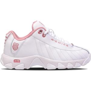 imageKSwiss Womens ST329 CMF Sneaker Wide Tennis Walking Leather ShoesWhiteWhiteRosegold