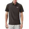 imageKSwiss Mens Heritage Suit Collar Polo Golf Polo Shirts for Men Casual Short Sleeve Dress Shirt for Work BusinessBrown