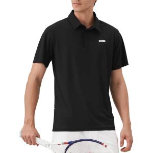 imageKSwiss Mens Heritage Classic Polo Unshrink Collar Golf Shirt Top for Men Short Sleeve Casual Golf ampamp Tennis ShirtBlack