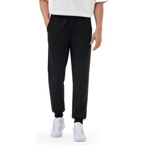 imageKSwiss Mens Sweatpants with Pockets  Lightweight ampamp Breathable Joggers for Men Cuffed Track Pants for Casual LoungeBlack