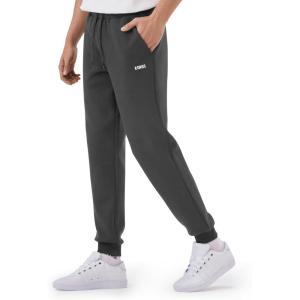 imageKSwiss Mens Sweatpants with Pockets  Lightweight ampamp Breathable Joggers for Men Cuffed Track Pants for Casual LoungeGrey