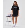 imageKSwiss Heritage Womens Oversized TShirt Silky Soft Crewneck TShirts with EcoEmbossed Graphic for Casual LoungeBlack