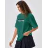 imageKSwiss Heritage Womens Oversized TShirt Silky Soft Crewneck TShirts with EcoEmbossed Graphic for Casual LoungeGreen