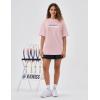imageKSwiss Heritage Womens Oversized TShirt Silky Soft Crewneck TShirts with EcoEmbossed Graphic for Casual LoungePink