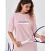 imageKSwiss Heritage Womens Oversized TShirt Silky Soft Crewneck TShirts with EcoEmbossed Graphic for Casual LoungePink