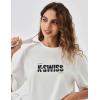 imageKSwiss Heritage Womens Oversized TShirt Silky Soft Crewneck TShirts with EcoEmbossed Graphic for Casual LoungeWhite