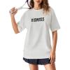 imageKSwiss Heritage Womens Oversized TShirt Silky Soft Crewneck TShirts with EcoEmbossed Graphic for Casual LoungeWhite