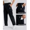 imageKSwiss Mens Cargo Pants  Regular Fit Tapered Pants Sweatpants with Pockets for Casual OutdoorBlackBlack