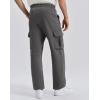 imageKSwiss Mens Cargo Pants  Regular Fit Tapered Pants Sweatpants with Pockets for Casual OutdoorBlackGrey