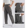 imageKSwiss Mens Cargo Pants  Regular Fit Tapered Pants Sweatpants with Pockets for Casual OutdoorBlackGrey