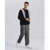 imageKSwiss Mens Cargo Pants  Regular Fit Tapered Pants Sweatpants with Pockets for Casual OutdoorBlackGrey