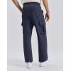 imageKSwiss Mens Cargo Pants  Regular Fit Tapered Pants Sweatpants with Pockets for Casual OutdoorGreyPurpleBlue