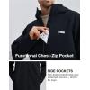 imageKSwiss Mens Lightweight Softshell Jacket  Oversized Hooded Zip Up Coat with Front Zipper Pocket for Casual Outdoor WinterBlackBlack