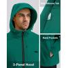 imageKSwiss Mens Lightweight Softshell Jacket  Oversized Hooded Zip Up Coat with Front Zipper Pocket for Casual Outdoor WinterForest Green
