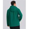 imageKSwiss Mens Lightweight Softshell Jacket  Oversized Hooded Zip Up Coat with Front Zipper Pocket for Casual Outdoor WinterForest Green