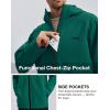 imageKSwiss Mens Lightweight Softshell Jacket  Oversized Hooded Zip Up Coat with Front Zipper Pocket for Casual Outdoor WinterForest Green