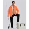 imageKSwiss Mens Lightweight Softshell Jacket  Oversized Hooded Zip Up Coat with Front Zipper Pocket for Casual Outdoor WinterOrange