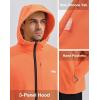 imageKSwiss Mens Lightweight Softshell Jacket  Oversized Hooded Zip Up Coat with Front Zipper Pocket for Casual Outdoor WinterOrange
