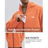imageKSwiss Mens Lightweight Softshell Jacket  Oversized Hooded Zip Up Coat with Front Zipper Pocket for Casual Outdoor WinterOrange