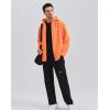 imageKSwiss Mens Lightweight Softshell Jacket  Oversized Hooded Zip Up Coat with Front Zipper Pocket for Casual Outdoor WinterOrange