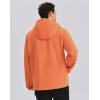 imageKSwiss Mens Lightweight Softshell Jacket  Oversized Hooded Zip Up Coat with Front Zipper Pocket for Casual Outdoor WinterOrange