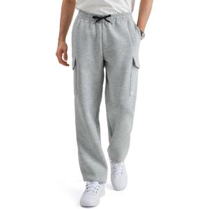 imageKSwiss Mens Cargo Pants  Relaxed Fit Tapered Pants Sweatpants with Drawstring for Casual Lounge OutdoorWhiteBlack