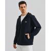 image:imageKSwiss Mens Full Zip Hoodie  Drawstring Hoodies Pullover Sweatshirts Casual Loose FitBlack