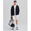 image:imageKSwiss Mens Full Zip Hoodie  Drawstring Hoodies Pullover Sweatshirts Casual Loose FitBlack