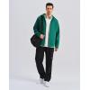 image:imageKSwiss Mens Full Zip Hoodie  Drawstring Hoodies Pullover Sweatshirts Casual Loose FitGreen