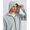 image:imageKSwiss Mens Full Zip Hoodie  Drawstring Hoodies Pullover Sweatshirts Casual Loose FitGrey