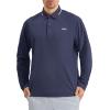 image:imageKSwiss Mens Long Sleeve Polo Shirts  Golf Tennis Dry Fit Performance Moisture Wicking Casual CollaredGrey Blue