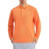 image:imageKSwiss Mens Long Sleeve Polo Shirts  Golf Tennis Dry Fit Performance Moisture Wicking Casual CollaredOrange