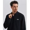image:imageKSwiss Mens Quarter Zip Pullover  Mock Neck Sweatshirt Golf Casual Long Sleeve ShirtBlackBlack