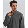 image:imageKSwiss Mens Quarter Zip Pullover  Mock Neck Sweatshirt Golf Casual Long Sleeve ShirtBlackGrey