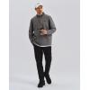 image:imageKSwiss Mens Quarter Zip Pullover  Mock Neck Sweatshirt Golf Casual Long Sleeve ShirtBlackGrey