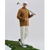 image:imageKSwiss Mens Quarter Zip Pullover  Mock Neck Sweatshirt Golf Casual Long Sleeve ShirtGreenBrown