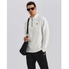 image:imageKSwiss Mens Quarter Zip Pullover  Mock Neck Sweatshirt Golf Casual Long Sleeve ShirtWhite