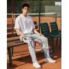 image:imageKSwiss Mens Sweatpants with Pockets  Casual Pants with Drawstring Open Bottom Lightweight amp Breathable Lounge PantsLight Grey