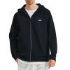 image:imageKSwiss Mens Full Zip Hoodie  Drawstring Hoodies Pullover Sweatshirts Casual Loose FitBlack