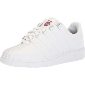 image:imageKSwiss Mens Classic VN Leather SneakerWhiteClassic BlueRibbon Red
