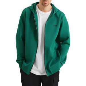 image:imageKSwiss Mens Full Zip Hoodie  Drawstring Hoodies Pullover Sweatshirts Casual Loose FitGreen