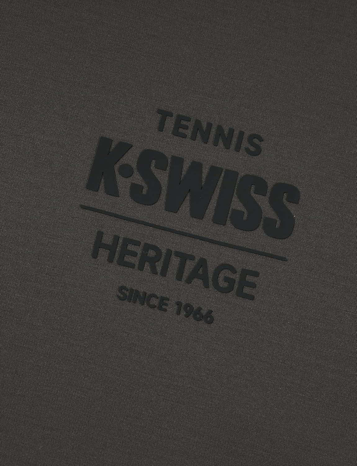 image:imageKSwiss Heritage Mens Silky Tech TShirt Soft Crewneck TShirts with EcoEmbossed Graphic for Sport Work CasualBrown