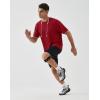 image:imageKSwiss Mens Athletic Workout TShirts  DryAero Performance Lightweight Quick Dry Shirts Tops for Tennis Running GymRedBlack
